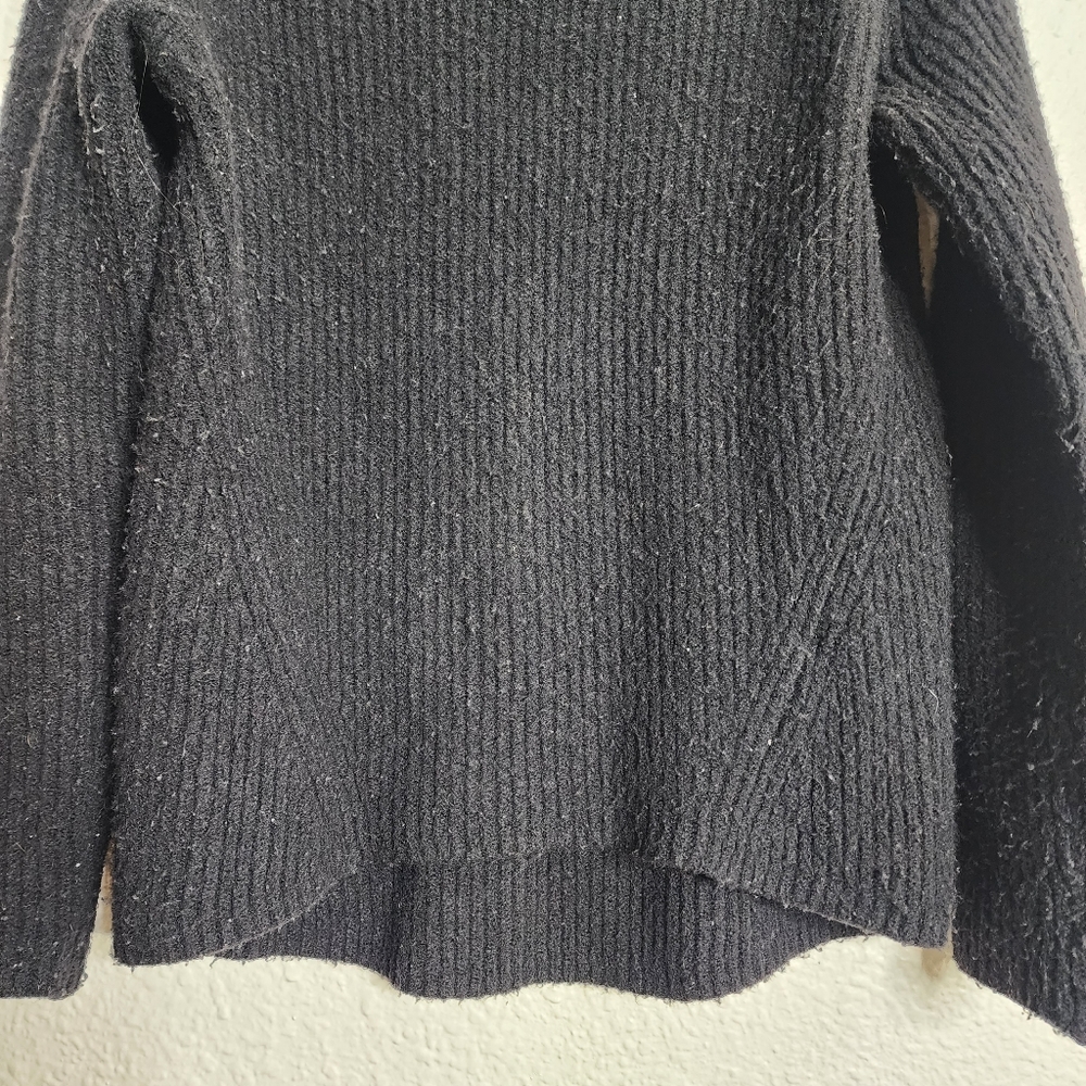 Madewell Northfield Mockneck Pullover Sweater in Black H3339 Women's Size Small - Picture 6 of 9